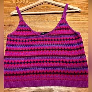 Rag & Bone Vibrant Knit Camisole in Purple and Red
